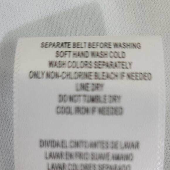 Danny and Nicole Dress Womens 12 Sleeveless Floral Lace Blue/White Belted Dress - Picture 16 of 16